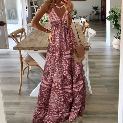 Harriet - Sukienka maxi z nadrukiem boho