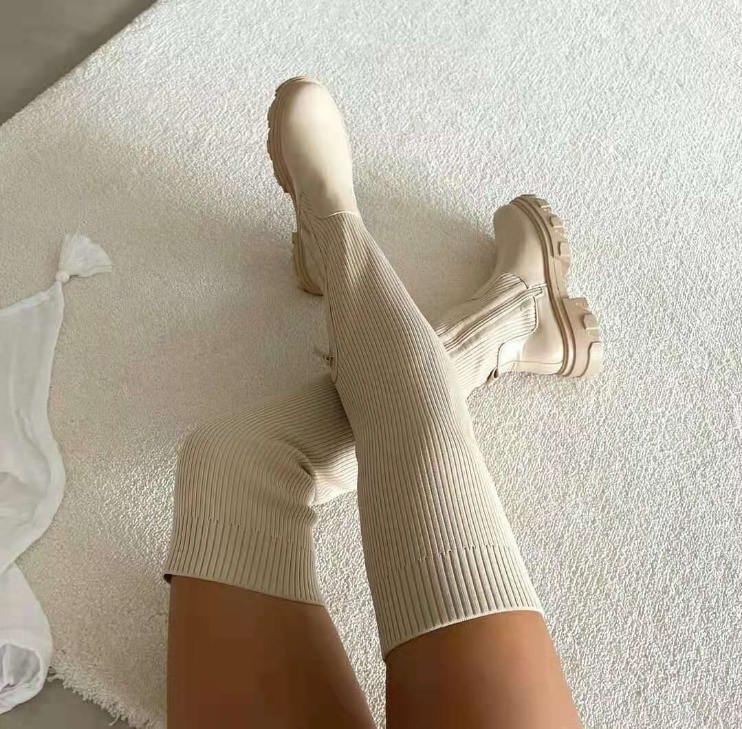 Zara - Modne jesienne botki za kolano dla kobiet