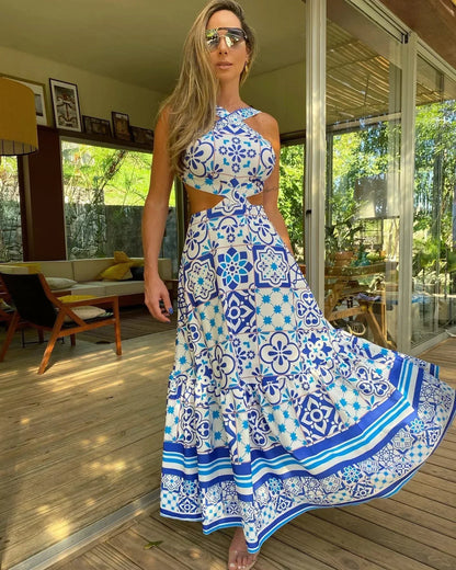 Minerva - Sukienka z nadrukiem w stylu bohemy