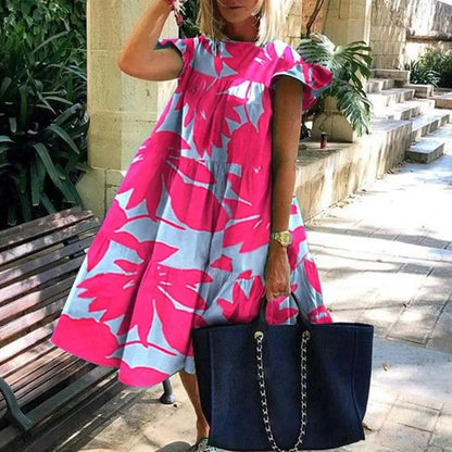 Flora - Luźna sukienka w stylu vintage