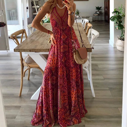 Harriet - Sukienka maxi z nadrukiem boho