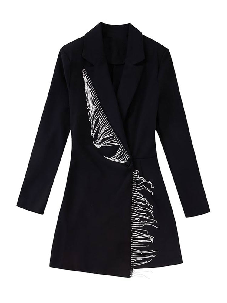 Aurélie - Blazer romper z frędzlami