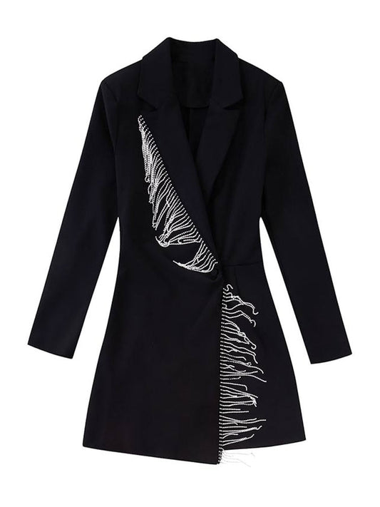 Aurélie - Blazer romper z frędzlami