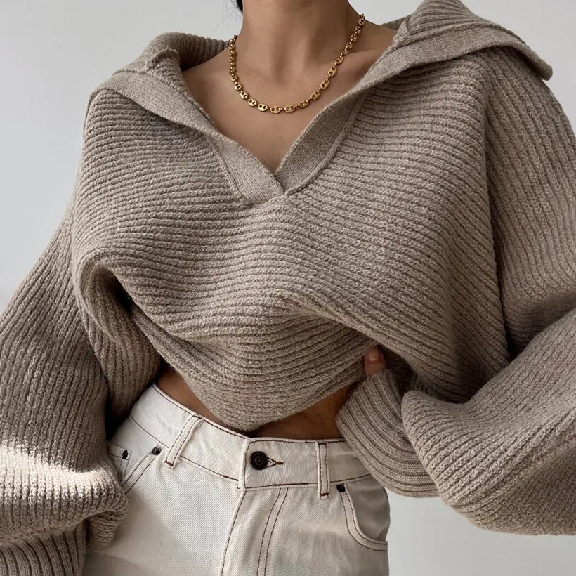 Abigail - Stylowy sweter zimowy z grubej dzianiny dla kobiet