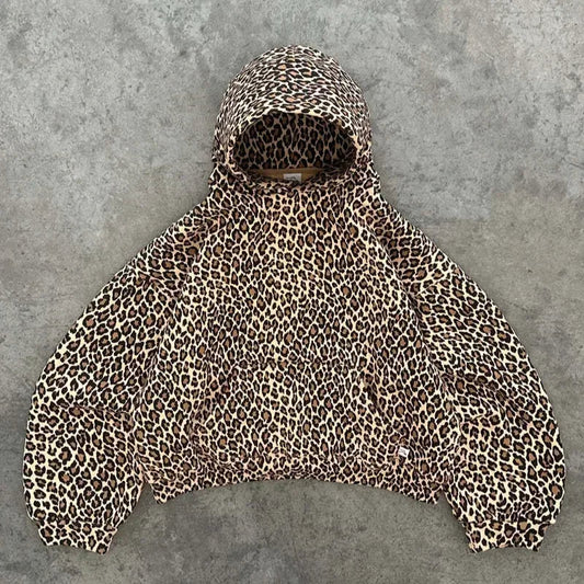 Bluza z kapturem w panterkę Shanna |