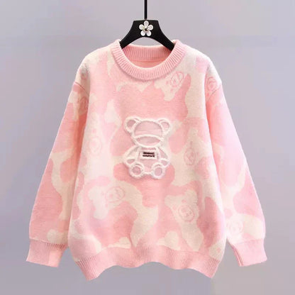 Ammy - elegancki sweter z niedźwiedziem dla kobiet