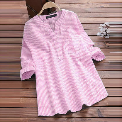 VALERIANA - Casualowa i elegancka bawełniana bluzka