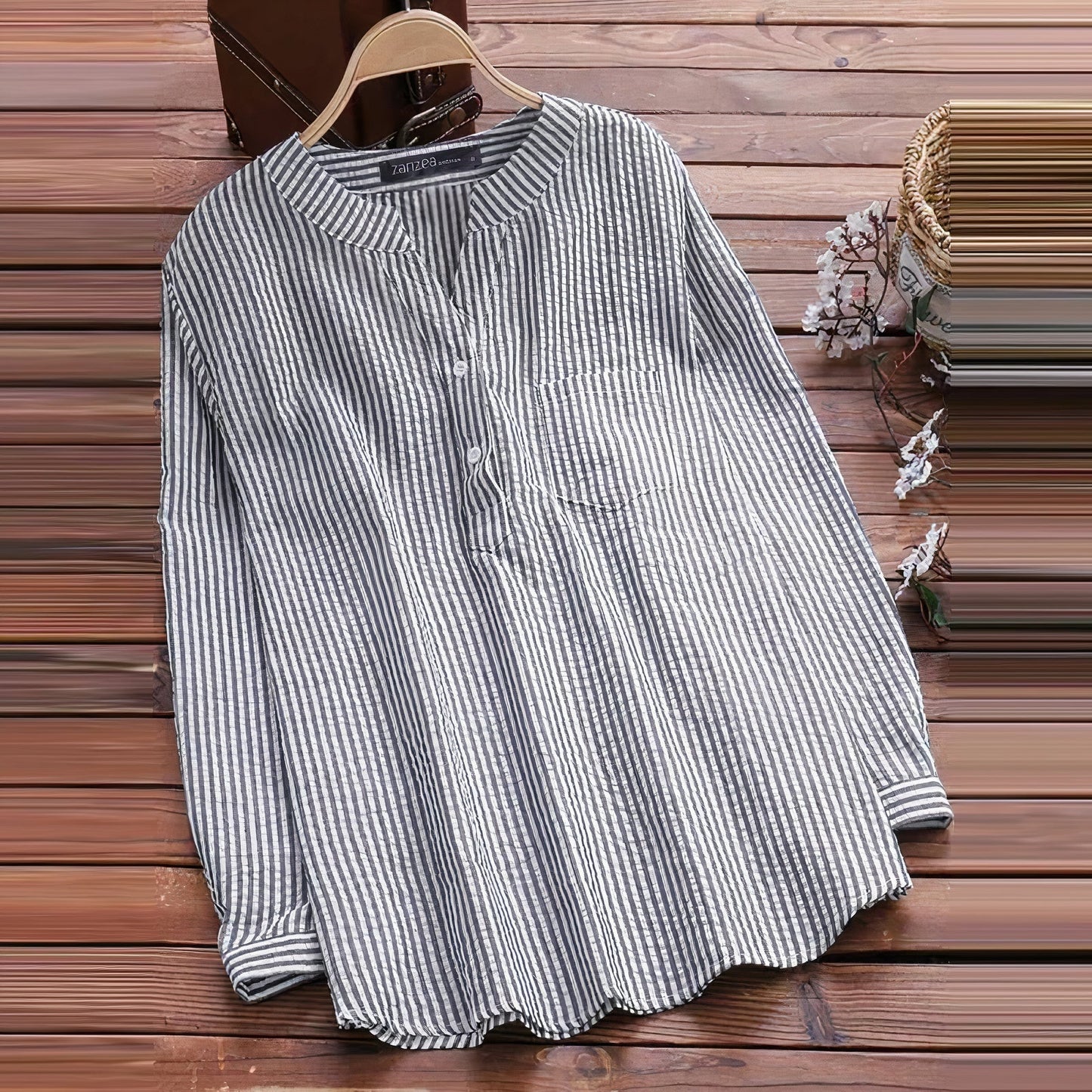 VALERIANA - Casualowa i elegancka bawełniana bluzka