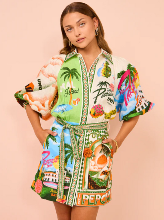 Alyssa - Elegancka sukienka mini z kołnierzykiem polo