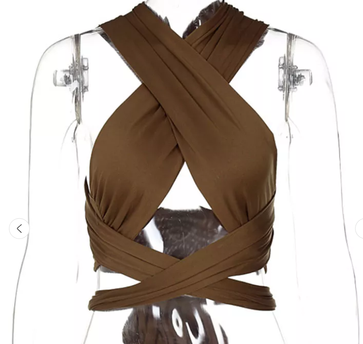 Rosie Halter Top | Seksowny i letni top z krótkim rękawem