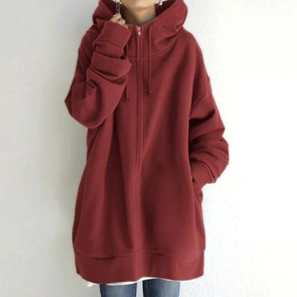Anya - Stylowa rozpinana bluza z kapturem