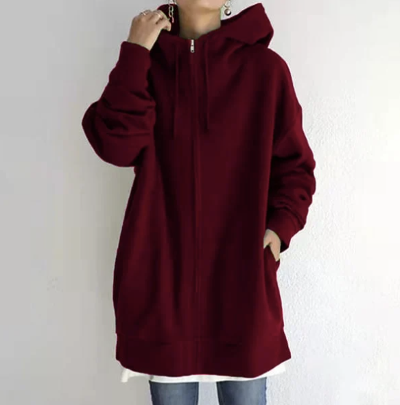 Anya - Stylowa rozpinana bluza z kapturem