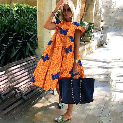 Flora - Luźna sukienka w stylu vintage