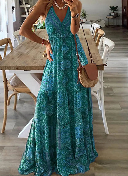 Harriet - Sukienka maxi z nadrukiem boho