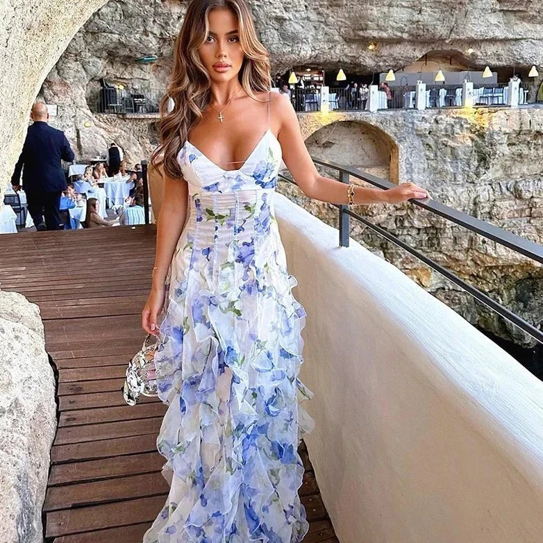 Audrey - Elegancka sukienka z nadrukiem
