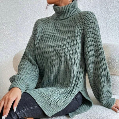 Zachary - Sweter z rolowanym dekoltem i dzianiną