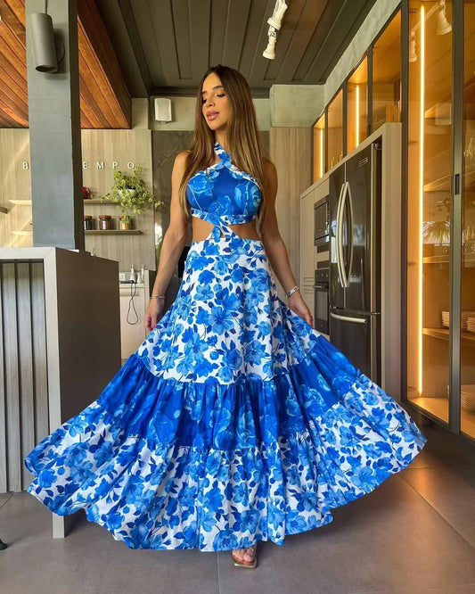 Minerva - Sukienka z nadrukiem w stylu bohemy