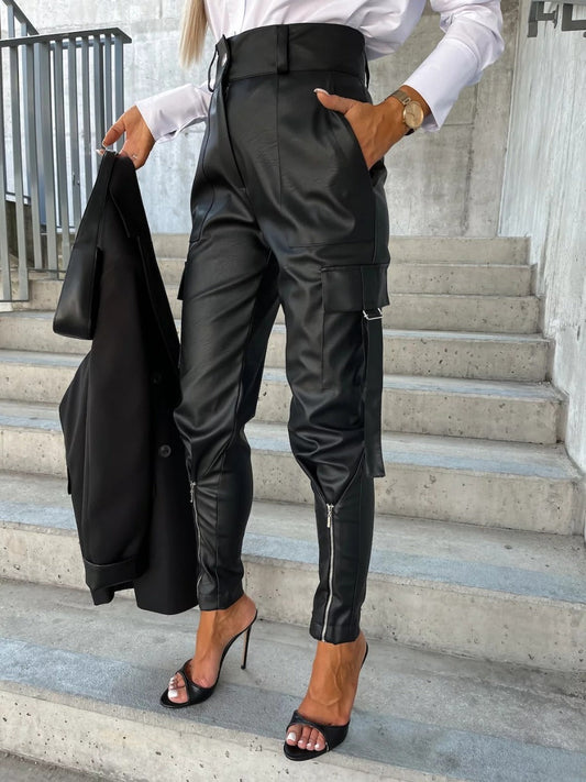 Chloé - Eleganckie skórzane spodnie