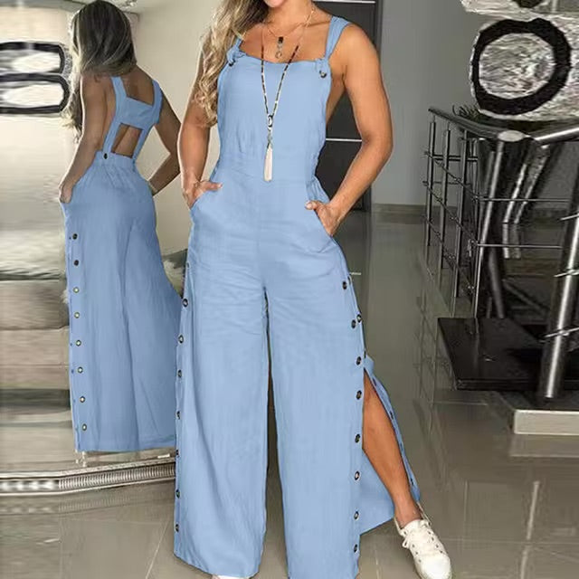 Sofia - Elegancki kombinezon z guzikami