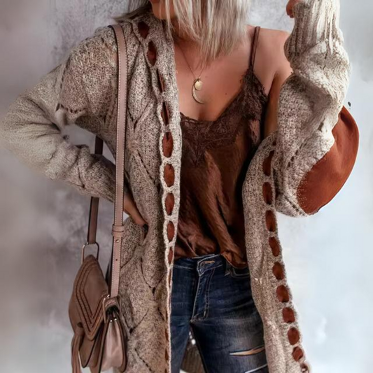 Uliana - Vintage sweter rozpinany z kapturem