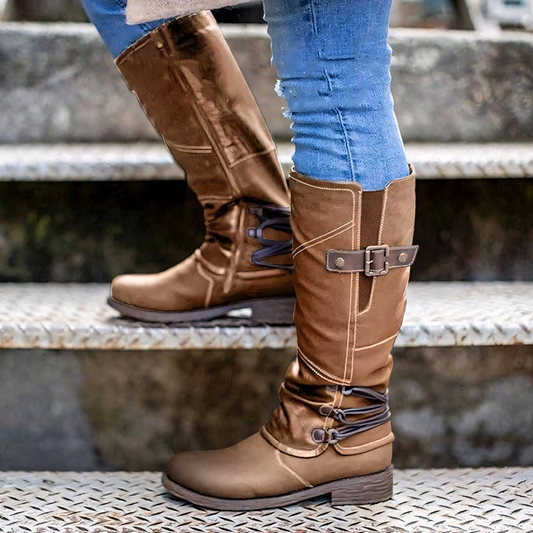 Qualina | Skórzane buty damskie na jesień i zimę