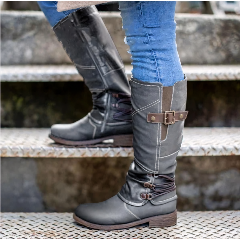 Qualina | Skórzane buty damskie na jesień i zimę