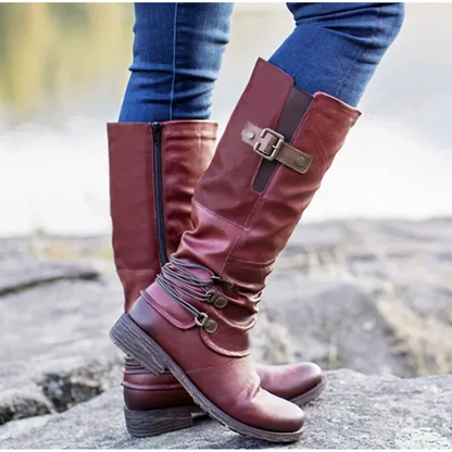 Qualina | Skórzane buty damskie na jesień i zimę