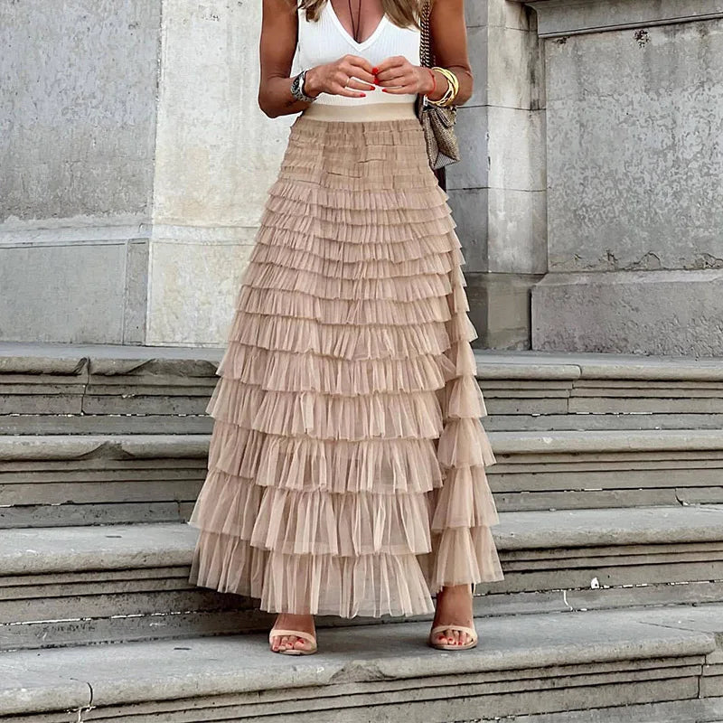 Elegancka warstwowa spódnica - Jayna