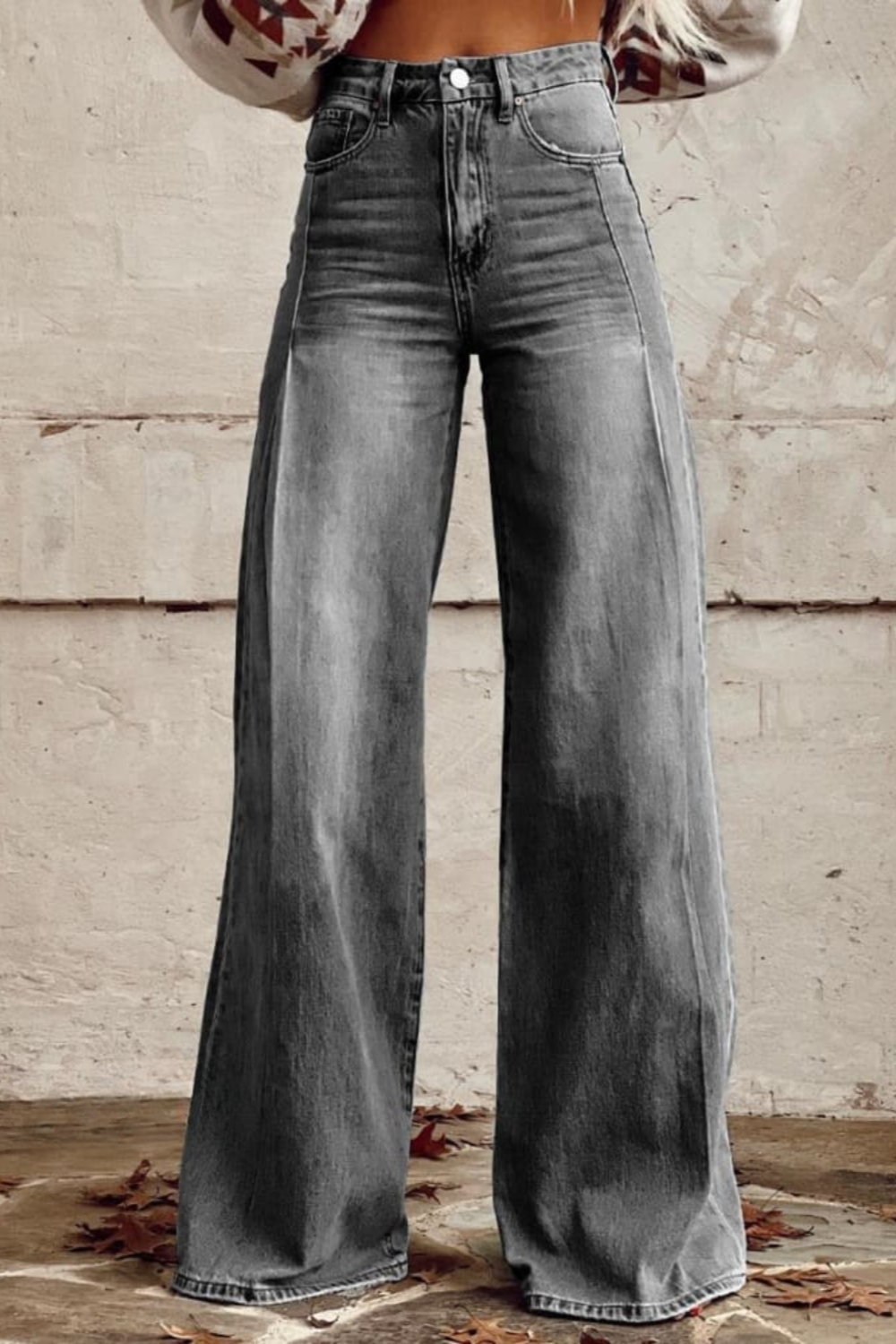 Damskie spodnie materiałowe w stylu vintage boho