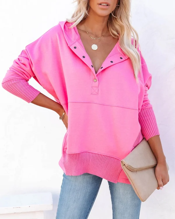 Luna - Bluza z kapturem V-neck