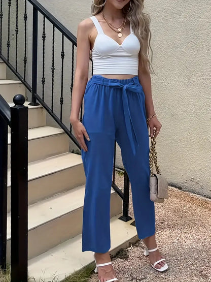 Thalia - Damskie spodnie do salonu z zapięciem na guziki