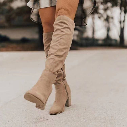 Wysokie zamszowe buty - Osanne