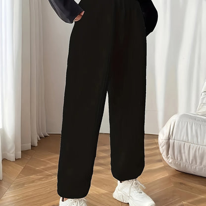 Damskie spodnie dresowe z dzianiny waflowej Emma | Casual