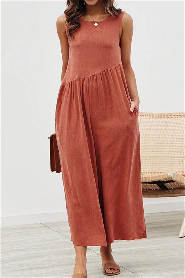 Kombinezon Casual Vest Wide-Pipe Jumpsuit