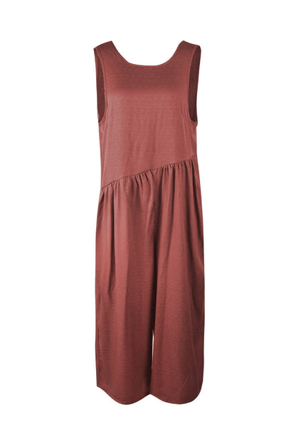Kombinezon Casual Vest Wide-Pipe Jumpsuit