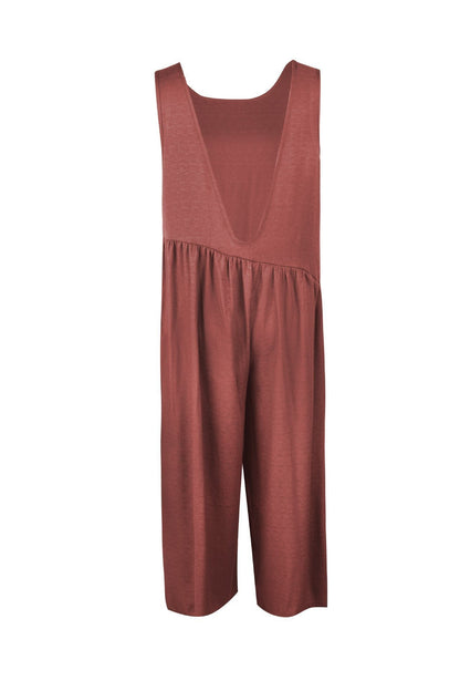 Kombinezon Casual Vest Wide-Pipe Jumpsuit