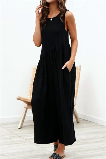 Kombinezon Casual Vest Wide-Pipe Jumpsuit