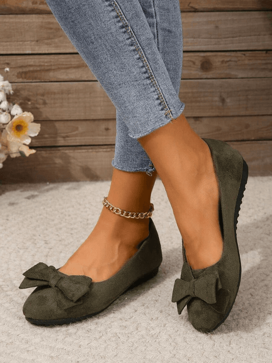 Baleriny Corina | Płaskie buty z kokardą