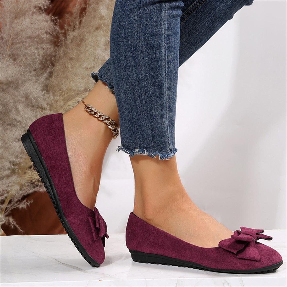 Baleriny Corina | Płaskie buty z kokardą