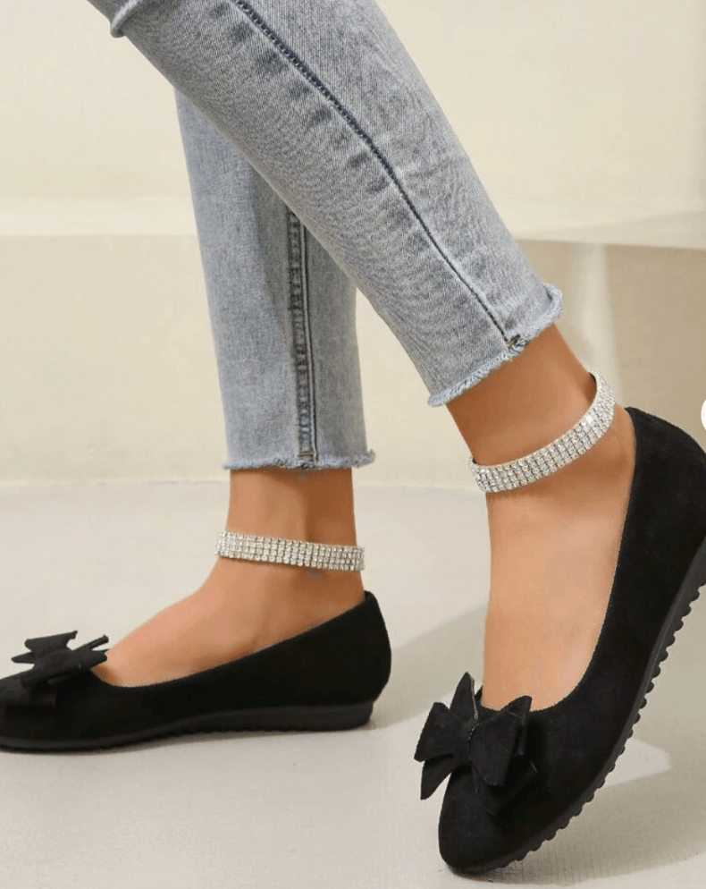 Baleriny Corina | Płaskie buty z kokardą