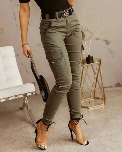eleganckie spodnie cargo dla kobiet