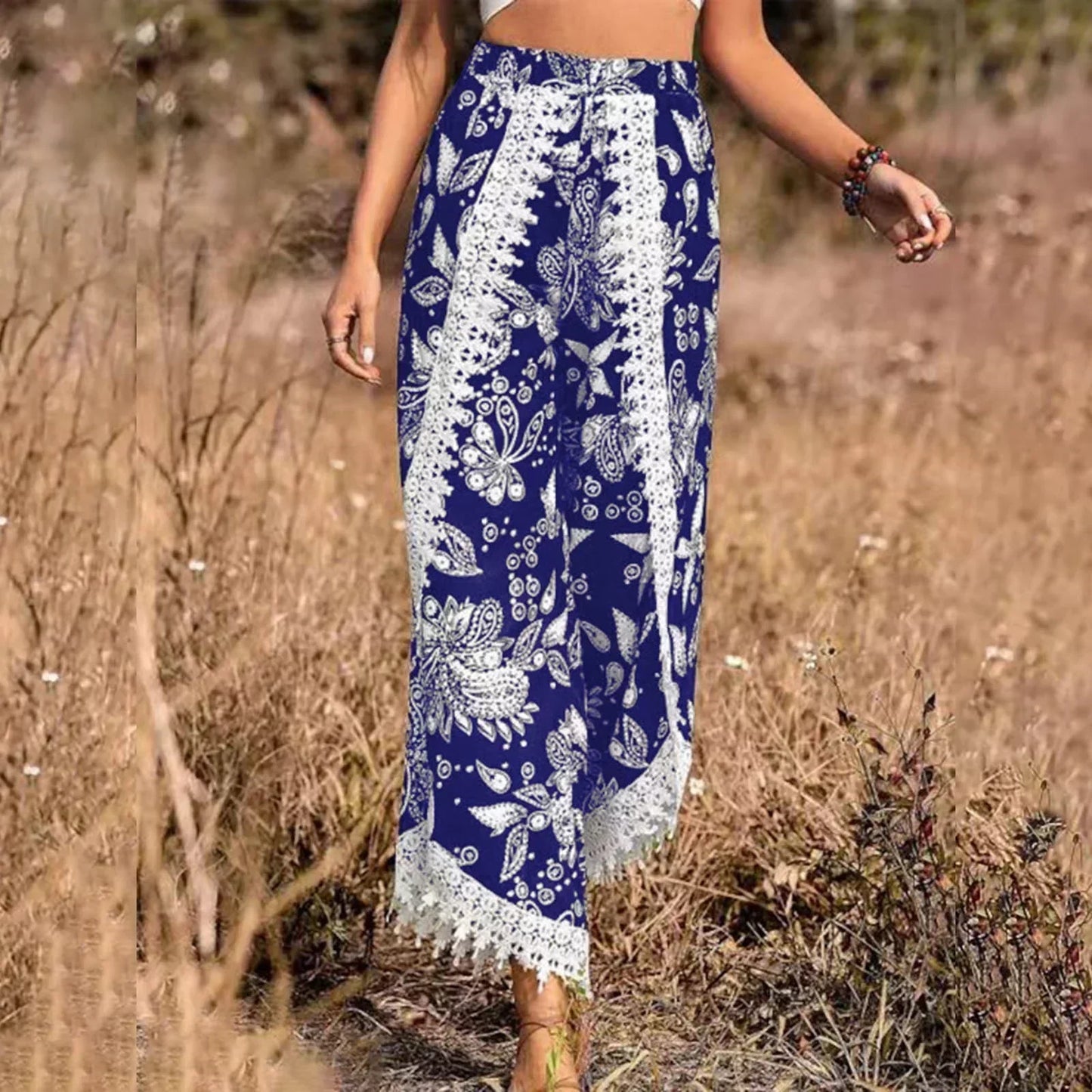 Eleganckie koronkowe spodnie