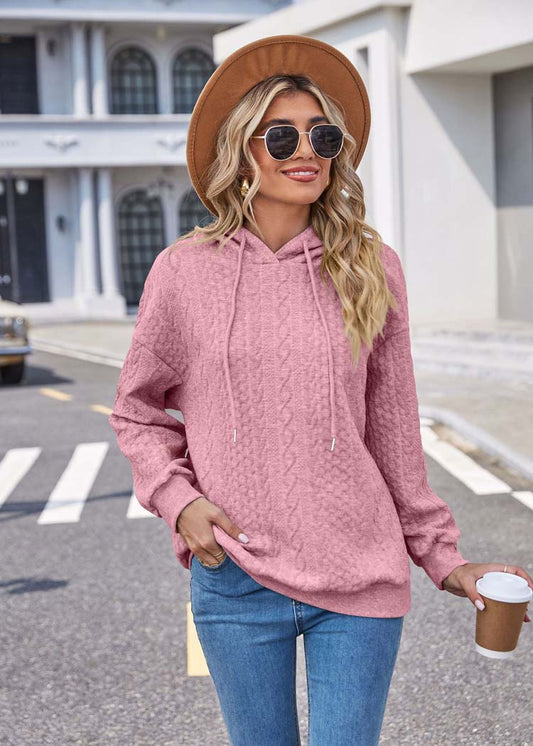 Lucia - Casualowa dzianinowa bluza z kapturem