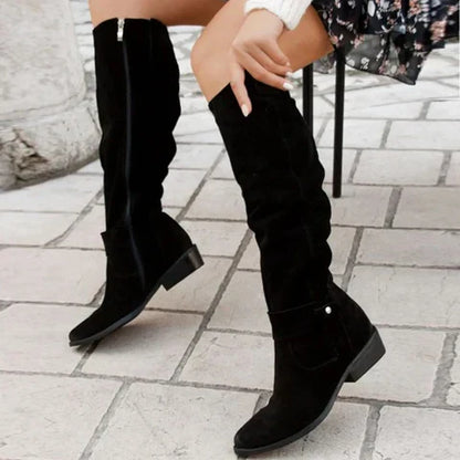 Ankenin | damskie buty zapinane na zamek | zimowe