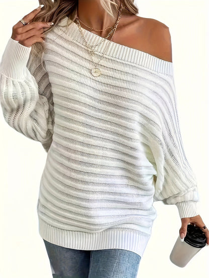 Wygodny casualowy sweter damski na ramiączkach od Amara