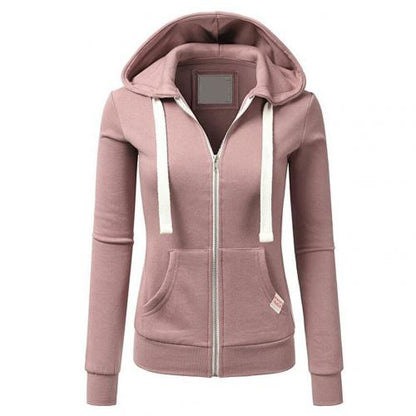 Bluza Shanna | Fleece Zip Up Hoodie z regulowanym kapturem
