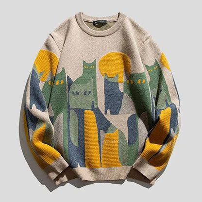 Umao Sweter | Sweter unisex z kotami