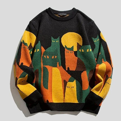 Umao Sweter | Sweter unisex z kotami
