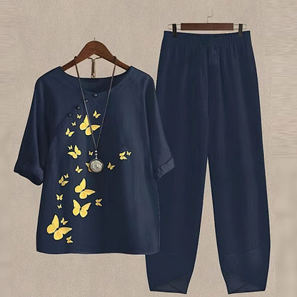 2-częściowy damski zestaw letni - henna