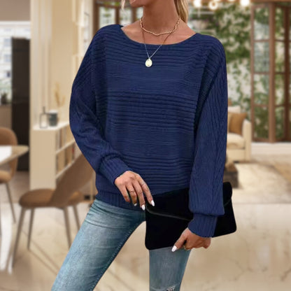 Ynez - Casualowy sweter z okrągłym dekoltem dla kobiet